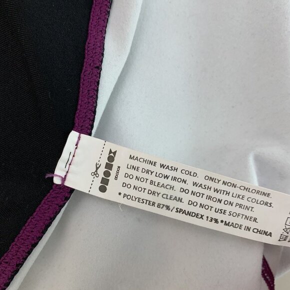 Ododos Large Leggings Cropped Side Pockets Pink Orange Purple Activewear Bottoms - Picture 5 of 5